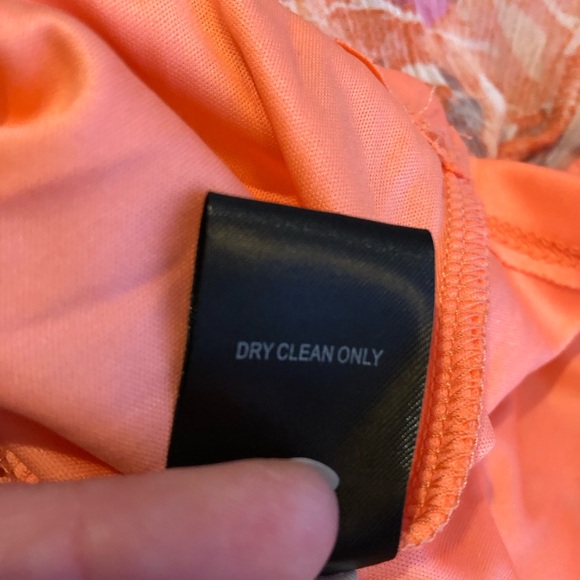 Torrid coral orange white pink floral lace up crinkle maxi dress size 1 or 1X - Picture 14 of 16